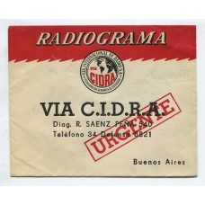 ARGENTINA 1940 SOBRE DE LA COMPAÑÍA DE TELECOMUNICACIONES y RADIO AL EXTERIOR CIDRA, FECHA TENTATIVA