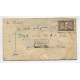 ARGENTINA 1954 SOBRE CIRCULADO CON ESTAMPILLA DE AHORRO POSTAL EVITA DESDE PROVINCIA PRESIDENTE PERON CON TASA A COBRAR, RARA