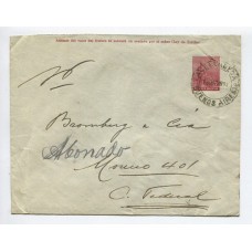 ARGENTINA 1918 ENTERO POSTAL SOBRE CON MATASELLO AVELLANEDA