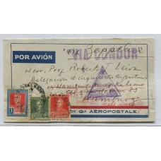 ARGENTINA 1934 CARTA CIRCULADA A ALEMANIA VIA AEREA POR ZEPPELIN EN EL PRIMER Y UNICO VUELO DIRECTO CON MARCA ESPECIAL