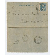 ARGENTINA 1888 ENTERO POSTAL CARTA KIDD CON MATASELLO BUZON 20