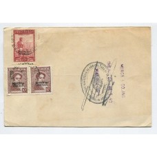 ARGENTINA 1948 SERVICIO OFICIAL RARA TARJETA CIRCUALADA VIA AEREA A EE.UU.