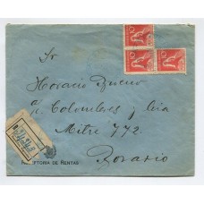 ARGENTINA 1932 SOBRE CON ESTAMPILLAS DEL CONGRESO DEL FRIO CIRCULADO POR CORREO CERTIFICADO