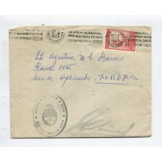 ARGENTINA 1953 SOBRE SERVICIO OFICIAL CON MATASELLO 2º PLAN QUINQUENAL PERON