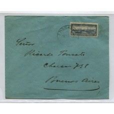 ARGENTINA 1902 PUERTO DEL ROSARIO SOBRE CIRECULADO DE ROSARIO A BUENOS AIRES