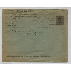 ARGENTINA 1920 ENTERO POSTAL SOBRE CON PUBLICIDAD PRIVADA AUTORIZADA POR EL CORREO IMPRESOS EN CASA DE MONEDA, CIRCULADO RARO