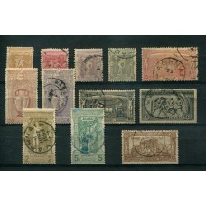 GRECIA 1896 Yv. 101/12 SERIE COMPLETA DE ESTAMPILLAS USADAS DE LA OLIMPIADA DEL 96, MUY RARA 675 Euros