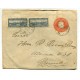 ARGENTINA 1902 SOBRE ENTERO POSTAL CON ESTAMPILLAS DEL PUERTO DE ROSARIO COMO FRANQUEO ADICIONAL