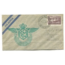 ARGENTINA 1956 SOBRE CIRCULADO PRIMER VUELO A HOLANDA