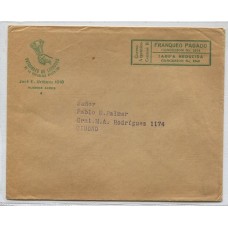 ARGENTINA 1958 CARTA CIRCULADA FRANQUEO PAGADO PATRONATO DE LEPROSOS FECHA TENTATIVA