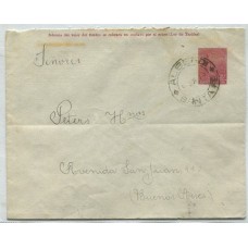 ARGENTINA 1915 ENTERO POSTAL CON MATASELLO ALBERDI SANTA FE