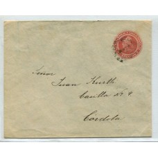 ARGENTINA 1903 ENTERO POSTAL CON MATASELLO HUERTA GRANDE CORDOBA