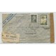 ARGENTINA 1952 SOBRE CON FRANQUEO DE EVA PERON Y PROCERES Y RIQUEZAS 1 CIRCULADO A AUSTRIA CON CENSURA