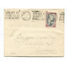 ARGENTINA 1944 SOBRE CON SELLO PRO SAN JUAN