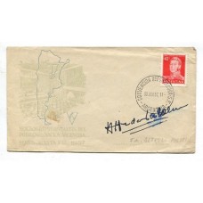 ARGENTINA 1957 SOBRE DE LA CONVENCION REFORMADORA DE LA CONSTITUCION CON FIRMA AUTOGRAFA DE ALFREDO PALACIOS RARA
