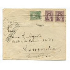 ARGENTINA 1940 BONITA CARTA CON MARCA TREN ATRASADO