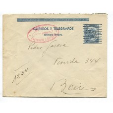 ARGENTINA 1939 ENTERO POSTAL SOBRECARGADO SERVICIO OFICIAL VK 6