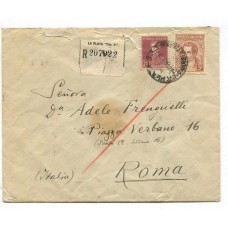 ARGENTINA 1935 CARTA CIRCULADA CON FRANQUEO MIXTO A ITALIA