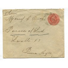 ARGENTINA 1902 ENTERO POSTAL CON MATASELLO MORON