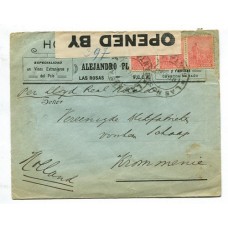 ARGENTINA 1916 CARTA CIRCULADA CON MATASELLO LAS ROSAS SANTA FE A HOLANDA CENSURADA