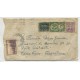 ARGENTINA 1955 SERVICIO DE POSTE RESTANTE CARTA CIRCULADA DESDE CUBA CON FRANQUEO DE PROCERES Y RIQUEZAS