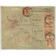 ARGENTINA 1936 CORREO AEREO VUELO ESPECIAL DE AIR FRANCE 100º TRAVESIA DEL ATLANTICO CIRCULADO A BRASIL MARCA ROJA AL DORSO, RARO CON FRANQUEO DIPLOMATICO