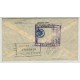 ARGENTINA 1937 CORREO AEREO VUELO ESPECIAL DE AIR FRANCE CIRCULADO A ALEMANIA CON MARCA EN COLOR VIOLETA FRANQUEO DE $ 1,20