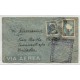 ARGENTINA 1937 CORREO AEREO VUELO ESPECIAL DE AIR FRANCE CIRCULADO A ALEMANIA CON MARCA EN COLOR VIOLETA