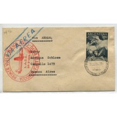 ARGENTINA 1954 PRIMER VUELO DE LADE CARTA CIRCULADA A MENDOZA