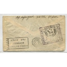 ARGENTINA 1937 CORREO AEREO VUELO ESPECIAL DE AIR FRANCE CIRCULADO A FRANCIA CON MARCA EN COLOR NEGRO