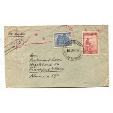 ARGENTINA 1947 CORREO AEREO CARTA CIRCULADA A ALEMANIA CON CENSURA