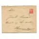 ARGENTINA 1895 ENTERO POSTAL SOBRE CON MATASELLO DE FERROCARRIL ESTACION JULIO A. ROCA F.C. al PACIFICO