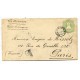 ARGENTINA 1893 ENTERO POSTAL SOBRE DE 16 Cts. CIRCULADO A FRANCIA CON MARCAS DE TRANSITO Y ARRIVO
