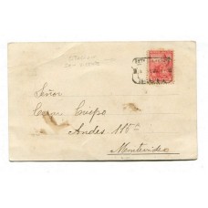 ARGENTINA 1902 LIBERTAD TARJETA POSTAL CON MATASELLO SAN VICENTE CON HERMOSA VISTA DEL PAQUE LEZAMA