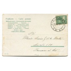 ARGENTINA 1904 TARJETA POSTAL CON MATASELLO AVELLANEDA