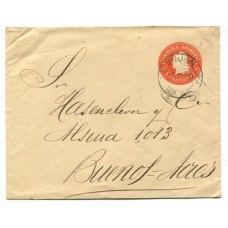 ARGENTINA 1900 ENTERO POSTAL SOBRE CON MATASELLO LUJAN 2 RARO