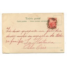 ARGENTINA 1904 LIBERTAD TARJETA POSTAL CON MATASELLO R. OTERO, RARO