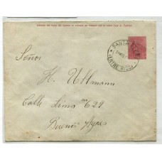 ARGENTINA 1915 ENTERO POSTAL SOBRE LABRADOR CIRCULADO CON MATASELLO SANTA ELENA ENTRE RIOS