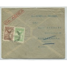 ARGENTINA 1932 ZEPPELIN VUELO CIRCULADO A ALEMANIA FRANQUEO DE 87 Cts.