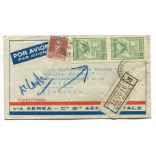 ARGENTINA 1930 CORREO AEREO CARTA CIRCULADA A ALEMANIA POR Cia. Gral. AEROPOSTAL CON FRANQUEO DE $ 1,68
