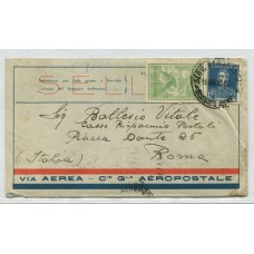 ARGENTINA 1932 CORREO AEREO CARTA CIRCULADA ITALIA CON FRANQUEO DE $ 0,84