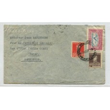 ARGENTINA 1933 CORREO AEREO CARTA CIRCULADA CON FRANQUEO DE $ 1,15 A MARRUECOS, RARA