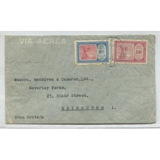 ARGENTINA 1933 CORREO AEREO CARTA CIRCULADA INGLATERRA CON FRANQUEO DE $ 2,15