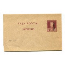 ARGENTINA 1923 ENTERO POSTAL SAN MARTIN CON PUNTO FAJA 4 Cts. CON SOBRECARGA MUESTRA