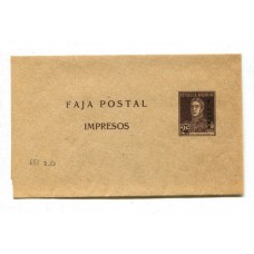 ARGENTINA 1923 ENTERO POSTAL SAN MARTIN CON PUNTO FAJA 2 Cts. CON SOBRECARGA MUESTRA