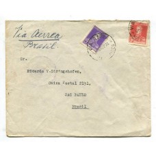 ARGENTINA 1929 CORREO AEREO CARTA CIRCULADA A BRASIL CON FRANQUEO DE $ 0,30