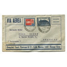 ARGENTINA 1934 CORREO AEREO CARTA CIRCULADA A INGLATERRA CON FRANQUEO DE $ 1,15