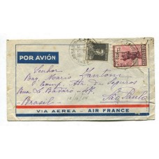 ARGENTINA 1934 CORREO AEREO CARTA CIRCULADA A BRASIL CON FRANQUEO DE $ 0,60