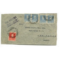 ARGENTINA 1933 CORREO AEREO CARTA CIRCULADA A BRASIL POR PANAIR FRANQUEO DE $ 0,85