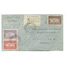 ARGENTINA 1931 CORREO AEREO CARTA CIRCULADA A ALEMANIA CON FRANQUEO DE $ 1,45